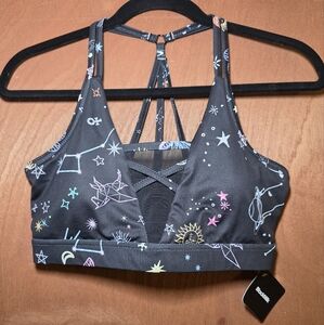 Blackmilk Celestial Sketch Constellation Galaxy Sports Bra S Small